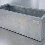 Jardinière rectangulaire 50x20x20cm en zinc naturel