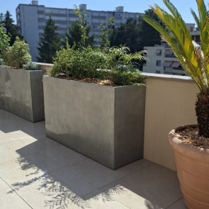 BAC A FLEUR HAUT SUR TOIT TERRASSE
