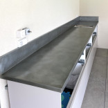 Fabrication d'un plan de travail avec crédence en zinc pour un particulier en Isère (38)
