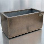 Jardinière rectangulaire 50x20x20cm en zinc naturel